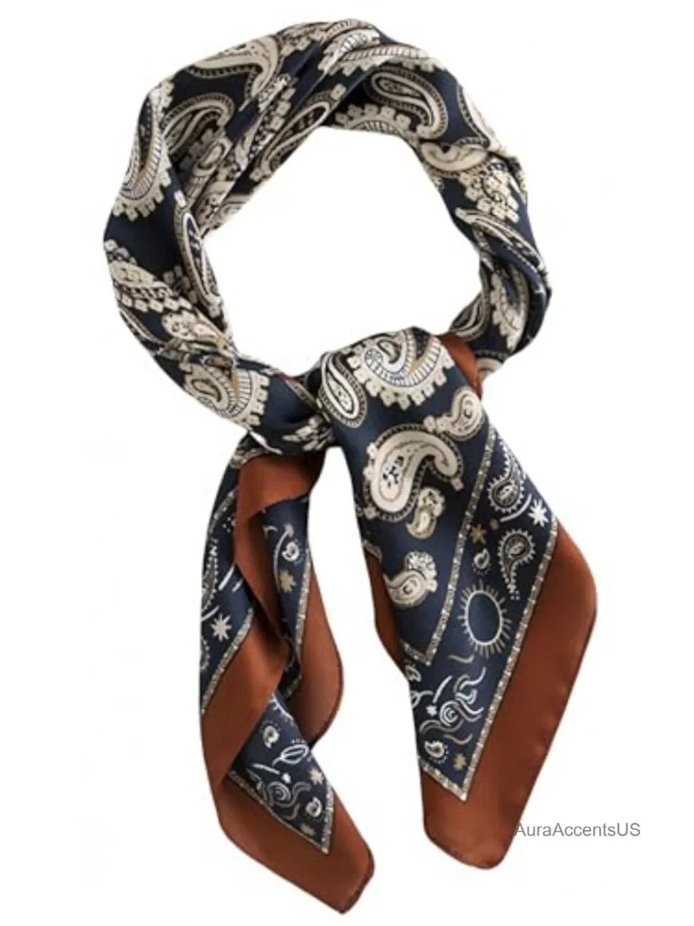 Women's Square Silk Feeling Fashion Scarf - Lightweight Polyester Voile